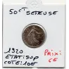 50 centimes Semeuse Argent 1920 Sup