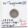20 centimes Napoléon III tête laurée 1867 A Paris Sup-