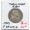 Thailande 2 Salung 1919 TTB+, KM.Y44b Rama VI