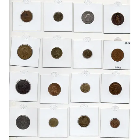 Lot de 16 jetons anciens Neremberg