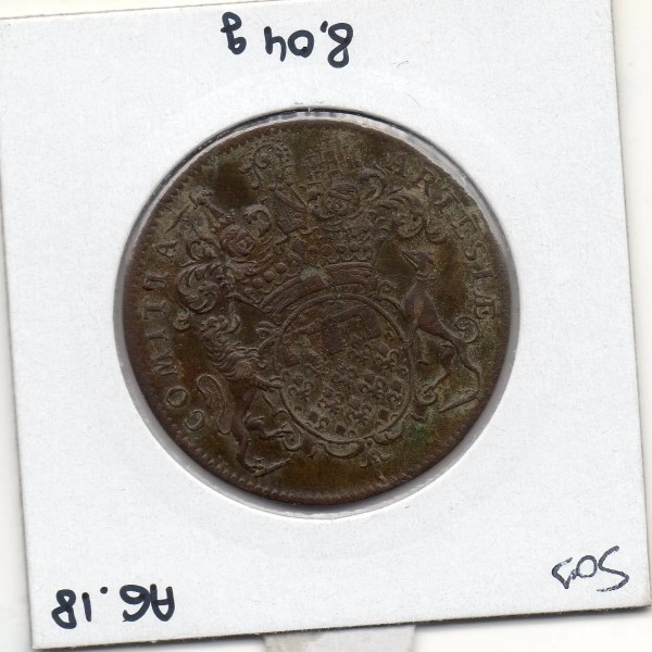 Jeton Louis XV, Comité d'Artois, ND TTB COMITIA ARTESIAE feuardent 6893