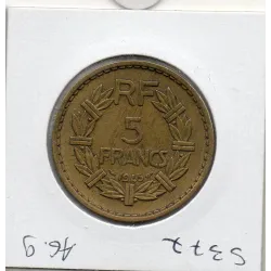 5 francs Lavrillier 1945 TTB+