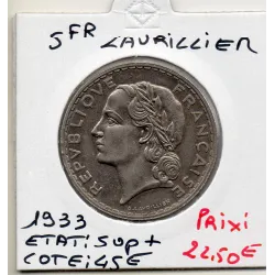 5 francs Lavrillier 1933 Sup+