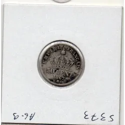 50 centimes Napoléon III tête laurée 1867 BB Strasbourg TTB