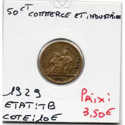 Bon pour 50 centimes Commerce Industrie 1929 TB