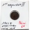 1 centime Napoléon III tête laurée 1862 K Bordeaux TTB+