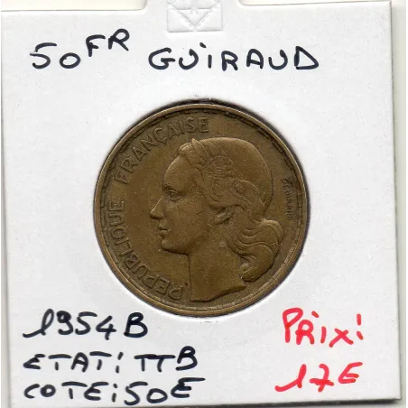 50 francs Coq Guiraud 1954 B Beaumont TTB