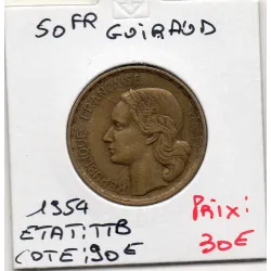 50 francs Coq Guiraud 1954 TTB