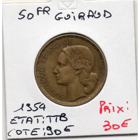 50 francs Coq Guiraud 1954 TTB