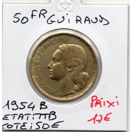50 francs Coq Guiraud 1954 B Beaumont TTB
