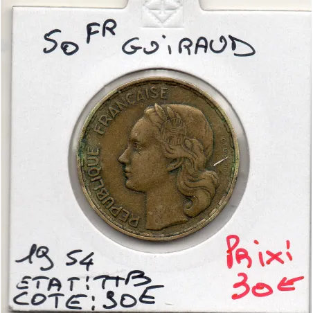 50 francs Coq Guiraud 1954 TTB