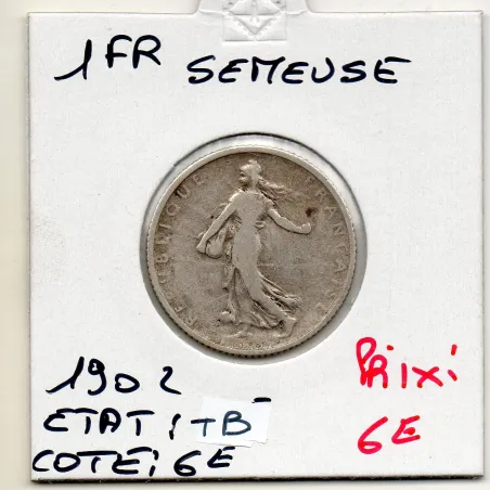 1 franc Semeuse Argent 1902 TB
