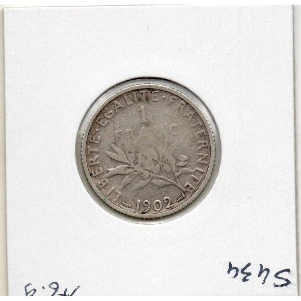 1 franc Semeuse Argent 1902 TB