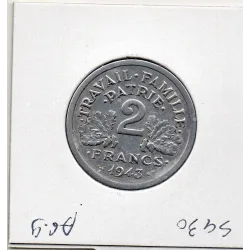2 francs Francisque Bazor 1943 B Beaumont TTB+