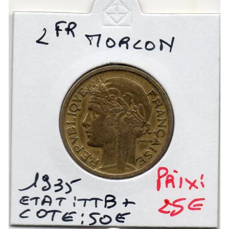2 francs Morlon 1935 TTB+