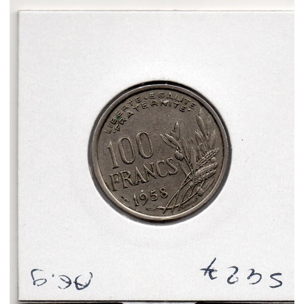 100 francs Cochet 1958 B TTB+