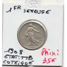 1 franc Semeuse Argent 1908 TTB