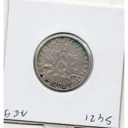 1 franc Semeuse Argent 1908 TTB