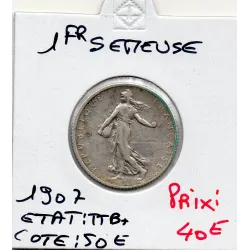 1 franc Semeuse Argent 1907 TTB+