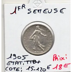 1 franc Semeuse Argent 1905 TTB+