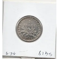 1 franc Semeuse Argent 1905 TTB+