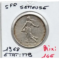5 francs Semeuse Argent 1968 TTB