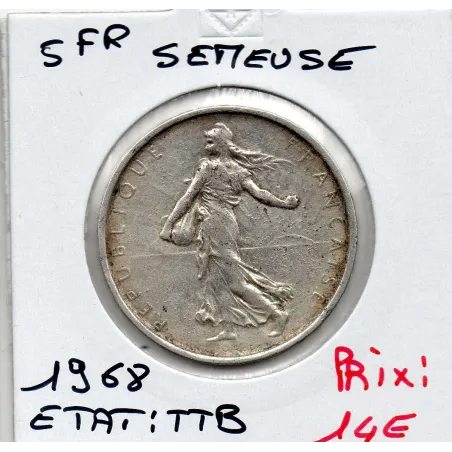5 francs Semeuse Argent 1968 TTB