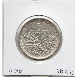 5 francs Semeuse Argent 1968 Sup, France pièce de monnaie
