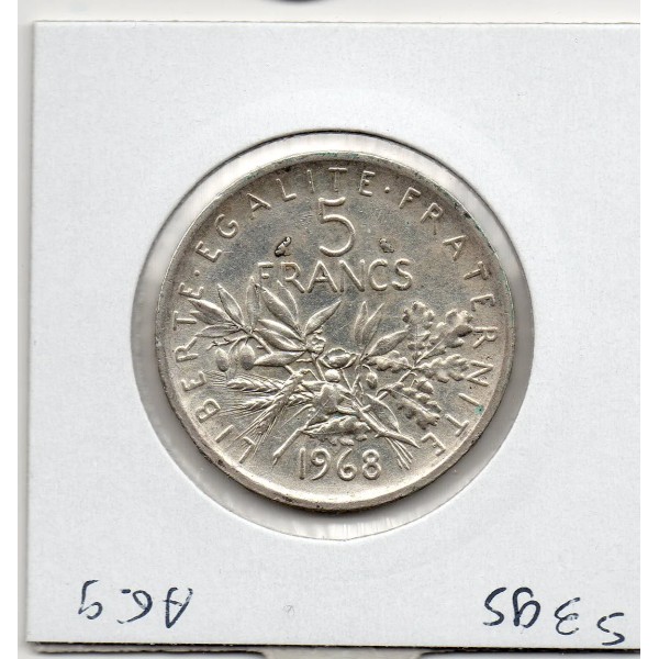 5 francs Semeuse Argent 1968 Sup, France pièce de monnaie