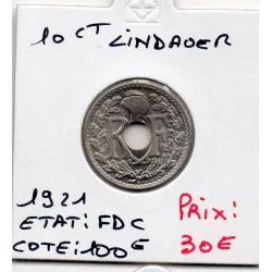 10 centimes Lindauer 1921 FDC exceptionelle