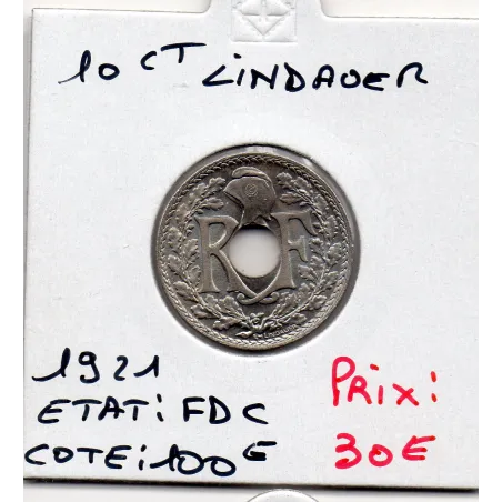 10 centimes Lindauer 1921 FDC exceptionelle