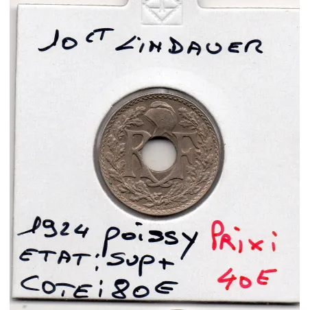 10 centimes Lindauer 1924 Poissy Sup+