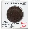 10 centimes Napoléon III tête nue 1855 D chien Lyon TTB- nettoyage
