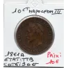 10 centimes Napoléon III tête laurée 1861 A Paris TTB