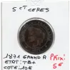 5 centimes Cérès 1871 grand A Paris TB+