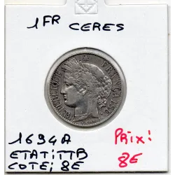 1 Franc Cérès 1894 A Paris TTB