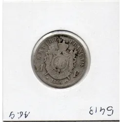 franc Napoléon III tête laurée 1866 A Paris B+