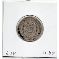 1 franc Napoléon III tête laurée 1870 BB Strasbourg B