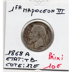 1 franc Napoléon III tête laurée 1868 A Paris TB-