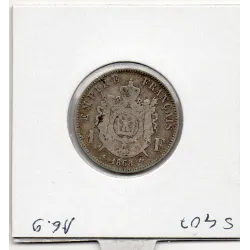 1 franc Napoléon III tête laurée 1868 A Paris TB-