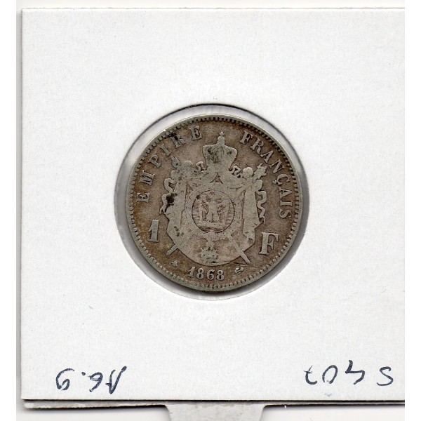 1 franc Napoléon III tête laurée 1868 A Paris TB-