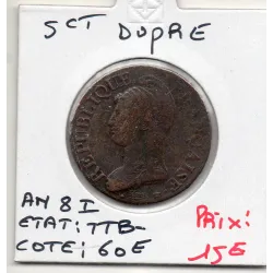 5 centimes Dupré An 8 I Limoges TTB-