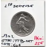 2 Francs Semeuse Argent 1902 TTB- nettoyée