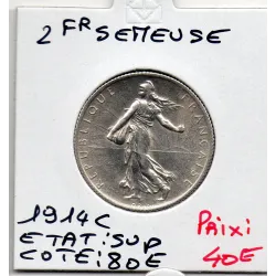 2 Francs Semeuse Argent 1914 C Castelsarrasin Sup