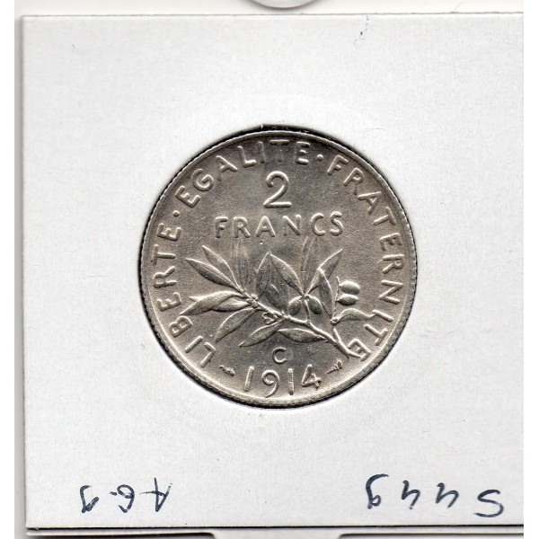 2 Francs Semeuse Argent 1914 C Castelsarrasin Sup