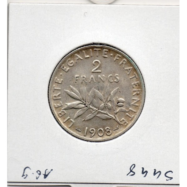 2 Francs Semeuse Argent 1908 Sup-