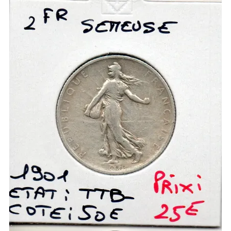 2 Francs Semeuse Argent 1901 TTB-