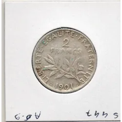 2 Francs Semeuse Argent 1901 TTB-