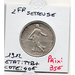 2 Francs Semeuse Argent 1912 TTB+