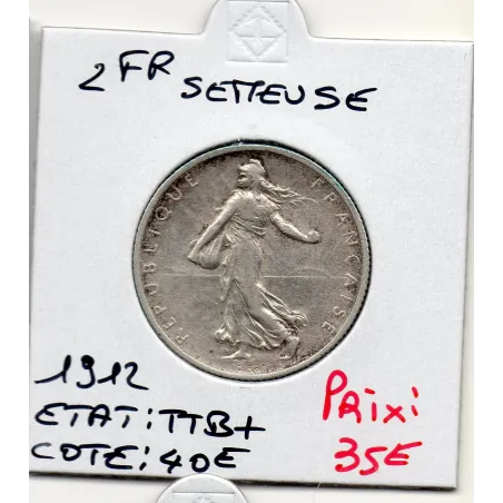 2 Francs Semeuse Argent 1912 TTB+